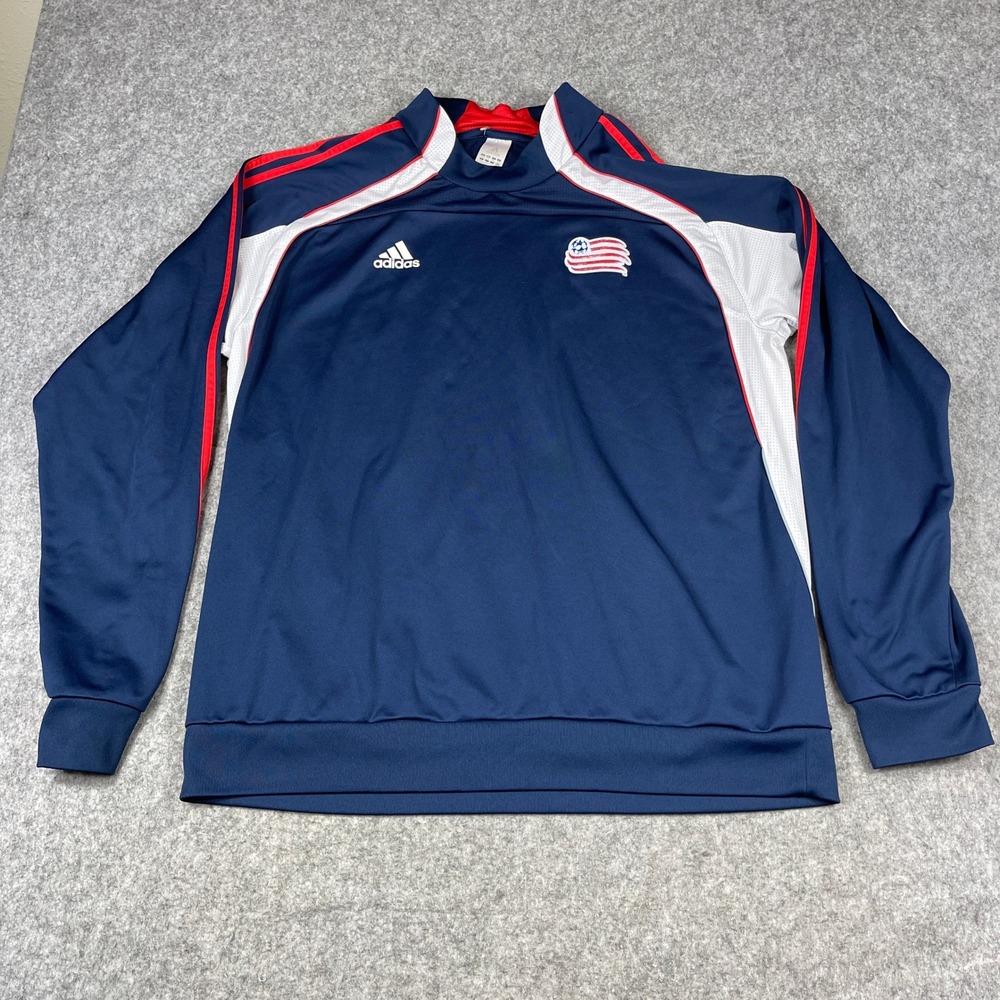 Adidas New‎ England Revolution MLS USA Soccer Pullover Training Jersey 2XL Blue
